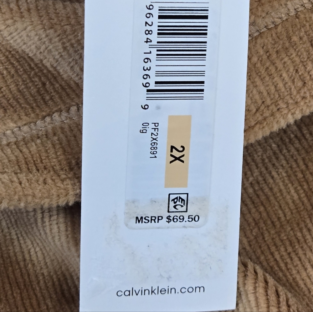 NWT Calvin Klein Ribbed Wide Leg Pants 2X - Picture 9 of 15